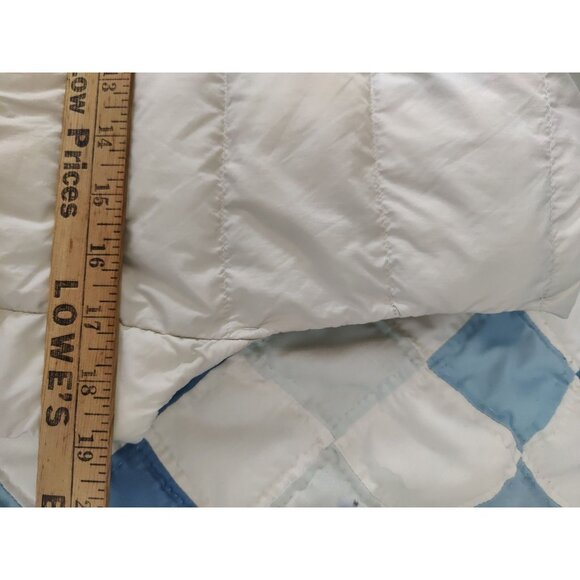 Uni Qlo Ultra Light Down Puffer Vest Womens Medium Ivory Cream Full Zip Pockets - Picture 10 of 16